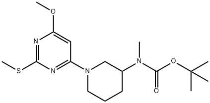 [1-(6-Methoxy-2-Methylsulfanyl-pyriMidin-4-yl)-piperidin-3-yl]-Methyl-carbaMic acid tert-butyl ester Struktur