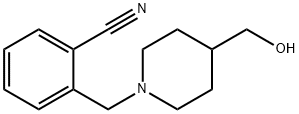 2-(4-HydroxyMethyl-piperidin-1-ylMethyl)-benzonitrile Struktur