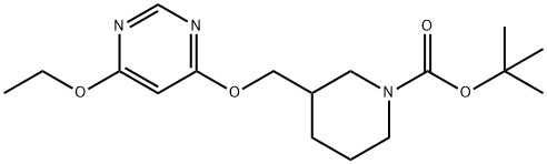 3-(6-Ethoxy-pyriMidin-4-yloxyMethyl)-piperidine-1-carboxylic acid tert-butyl ester Struktur