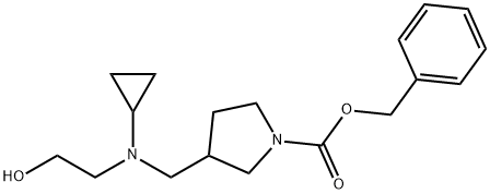 3-{[Cyclopropyl-(2-hydroxy-ethyl)-aMino]-Methyl}-pyrrolidine-1-carboxylic acid benzyl ester Struktur