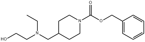 4-{[Ethyl-(2-hydroxy-ethyl)-aMino]-Methyl}-piperidine-1-carboxylic acid benzyl ester Struktur