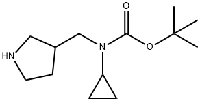 Cyclopropyl-pyrrolidin-3-ylMethyl-carbaMic acid tert-butyl ester Struktur