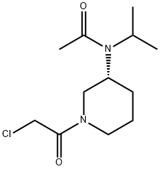 N-[(R)-1-(2-Chloro-acetyl)-piperidin-3-yl]-N-isopropyl-acetaMide Struktur