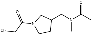 N-[1-(2-Chloro-acetyl)-pyrrolidin-3-ylMethyl]-N-Methyl-acetaMide Struktur