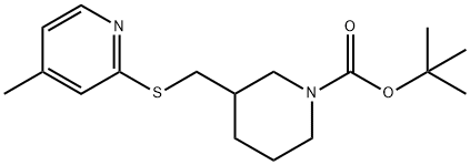 3-(4-Methyl-pyridin-2-ylsulfanylMet
hyl)-piperidine-1-carboxylic acid t
ert-butyl ester Struktur