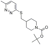 4-(6-Methyl-pyridazin-3-ylsulfanylM
ethyl)-piperidine-1-carboxylic acid
tert-butyl ester Struktur