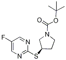 (R)-3-(5-Fluoro-pyriMidin-2-ylsulfa
nyl)-pyrrolidine-1-carboxylic acid
tert-butyl ester Struktur