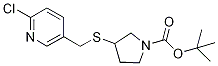 3-(6-Chloro-pyridin-3-ylMethylsulfa
nyl)-pyrrolidine-1-carboxylic acid
tert-butyl ester Struktur