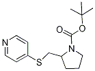 2-(Pyridin-4-ylsulfanylmethyl)-pyrrolidine-1-carboxylic acid tert-butyl ester Struktur