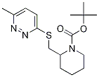 2-(6-Methyl-pyridazin-3-ylsulfanylM
ethyl)-piperidine-1-carboxylic acid
tert-butyl ester Struktur