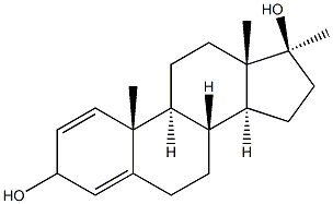 17a-Methyl-1,4-Androstadiene-3,17diol Struktur