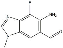 5-aMino-4-fluoro-1-Methyl-1H-benzo[d]iMidazole-6-carbaldehyde Struktur