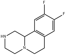 9,10-difluoro-2,3,4,6,7,11b-hexahydro-1H-pyrazino[2,1-a]isoquinoline Struktur