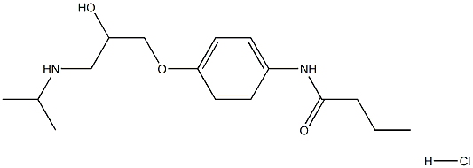 N-[4-[(2RS)-2-Hydroxy-3-[(1-Methylethyl)aMino] propoxy]-phenyl]butanaMide Hydrochloride Struktur