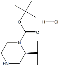 (S)-tert-butyl 2-tert-butylpiperazine-1-carboxylate hydrochloride Struktur