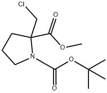 2-(氯甲基)吡咯烷-1,2-二羧酸1-叔丁基-2-甲酯, 1415562-66-1, 結(jié)構(gòu)式