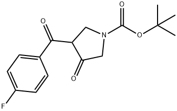 N-Boc-4-(4-Fluoro-benzoyl)-pyrrolidin-3-one Struktur