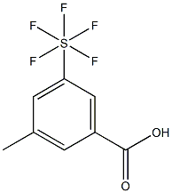 3-Methyl-5-(pentafluorothio)benzoic acid, 97% Struktur