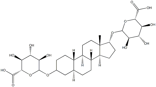 5a-Estrane-3,17a-diol Bis(-D-glucuronide) Struktur