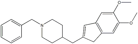 1-Benzyl-4-[(5,6-diMethoxy-1H-inden-2-yl)Methyl]piperidine Struktur