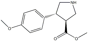 (3S,4R)-methyl4-(4-methoxyphenyl)pyrrolidine-3-carboxylate Struktur