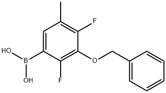 [3-(Benzyloxy)-2,4-difluoro-5-methylphenyl]boronic acid Struktur