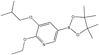 2-Ethoxy-3-isobutoxy-5-(4,4,5,5-tetramethyl-1,3,2-dioxaborolan-2-yl)pyridine Struktur