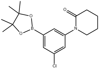 1-[3-Chloro-5-(tetramethyl-1,3,2-dioxaborolan-2-yl)phenyl]piperidin-2-one Struktur