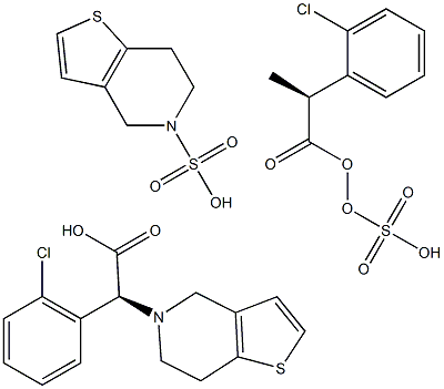 Methyl (2R)-(2-Chlorophenyl)[6,7-dihydrothieno [3,2-c]pyridin-5(4H)-yl]ethanoate Hydrogen 
Sulphate ((R)-Clopidogrel Hydrogen Sulphate) Struktur