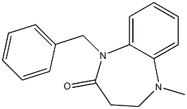 1-benzyl-4,5-dihydro-5-Methyl-1H-benzo[b][1,4]diazepin-2(3H)-one Struktur