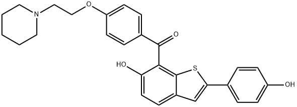 [6-Hydroxy-2-(4-hydroxyphenyl)benzo[b]thiophen-7-yl] Struktur