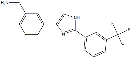 (3-(2-(3-(TRIFLUOROMETHYL)PHENYL)-1H-IMIDAZOL-4-YL)PHENYL)METHANAMINE Struktur