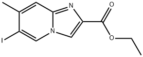 6-Iodo-7-Methyl-iMidazo[1,2-a]pyridine-2-carboxylic acid ethyl ester Struktur