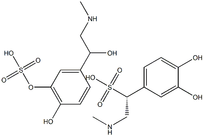 (1R)-1-(3,4-Dihydroxyphenyl)-2-MethylaMinoethanesulphonic Acid(Adrenaline -Sulphonate) Struktur