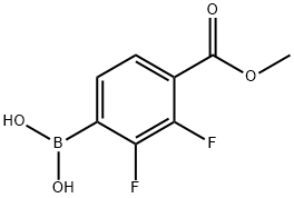 2,3-Difluoro-4-(methoxycarbonyl)phenylboronic acid Struktur