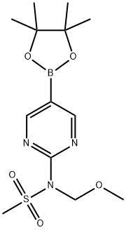 N-(Methoxymethyl)-N-(5-(4,4,5,5-tetramethyl-1,3,2-dioxaborolan-2-yl)pyrimidin-2-yl)methanesulfonamid96% Struktur