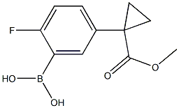 Methyl 1-(3-borono-4-fluorophenyl)cyclopropylcarboxylate Struktur