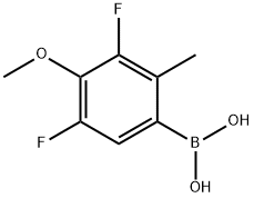 3,5-Difluoro-4-methoxy-2-methylphenylboronic acid Struktur