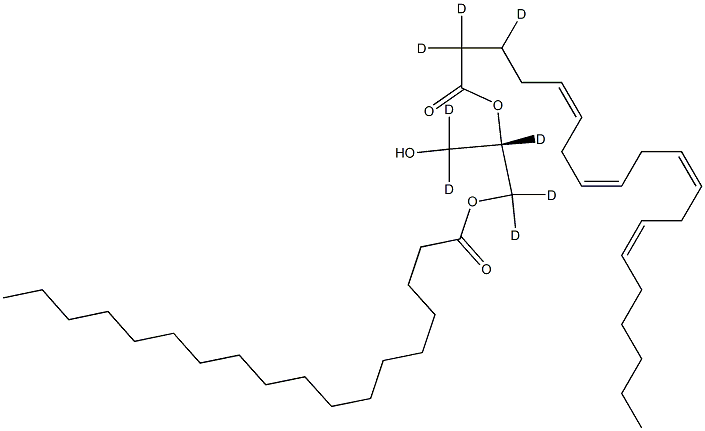 1-Stearoyl-2-Arachidonoyl-sn-Glycerol-d8 Struktur