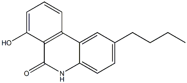 2-butyl-7-hydroxyphenanthridin-6(5H)-one Struktur