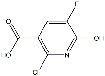 2-chloro-5-fluoro-6-hydroxynicotinic acid Struktur