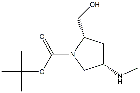 (2S,4S)-tert-butyl 2-(hydroxyMethyl)-4-(MethylaMino)pyrrolidine-1-carboxylate Struktur