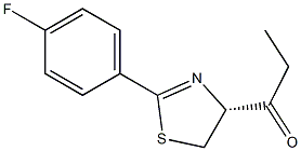 (R)-1-(2-(4-Fluorophenyl)-4,5-dihydrothiazol-4-yl)propan-1-one Struktur