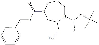 4-benzyl 1-tert-butyl 2-(hydroxyMethyl)-1,4-diazepane-1,4-dicarboxylate Struktur