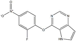 4-(2-fluoro-4-nitrophenoxy)-5H-pyrrolo[3,2-d]pyriMidine Struktur