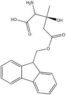 (S)-FMoc-2-aMino-3-hydroxy-3-Methyl-butyric acid Struktur