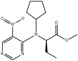 (R)-Methyl 2-(cyclopentyl(5-nitropyriMidin-4-yl)aMino)butanoate Struktur