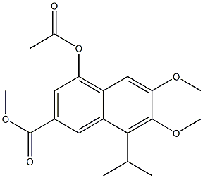 Methyl 4-acetoxy-8-isopropyl-6,7-diMethoxy-2-naphthoate Struktur