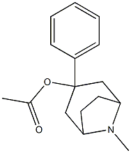 8-Methyl-3-phenyl-8-azabicyclo[3.2.1]octan-3-yl acetate Struktur