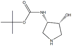 [(3S,4R)-4-Hydroxypyrrolidin-3-yl]carbaMic acid tert-butyl ester Struktur